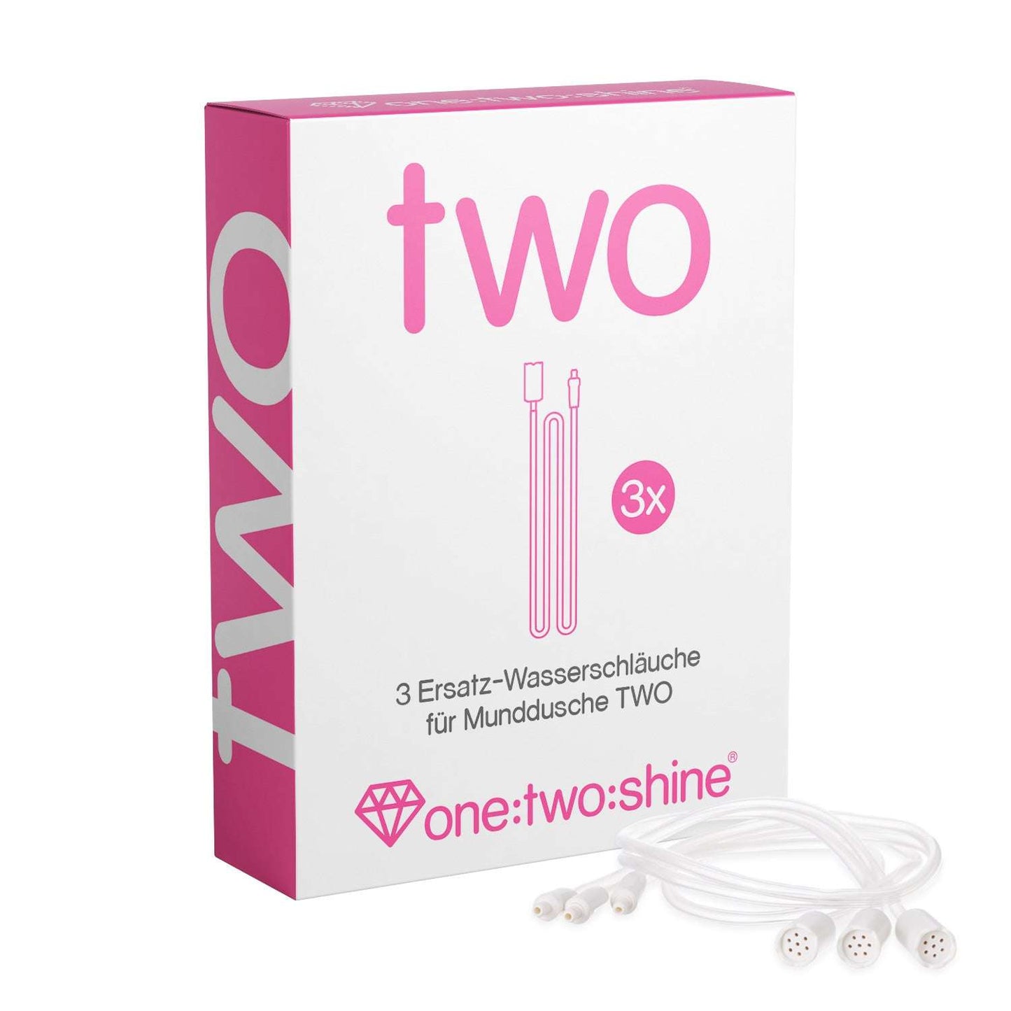 3x Ersatzschlauch für Munddusche TWO