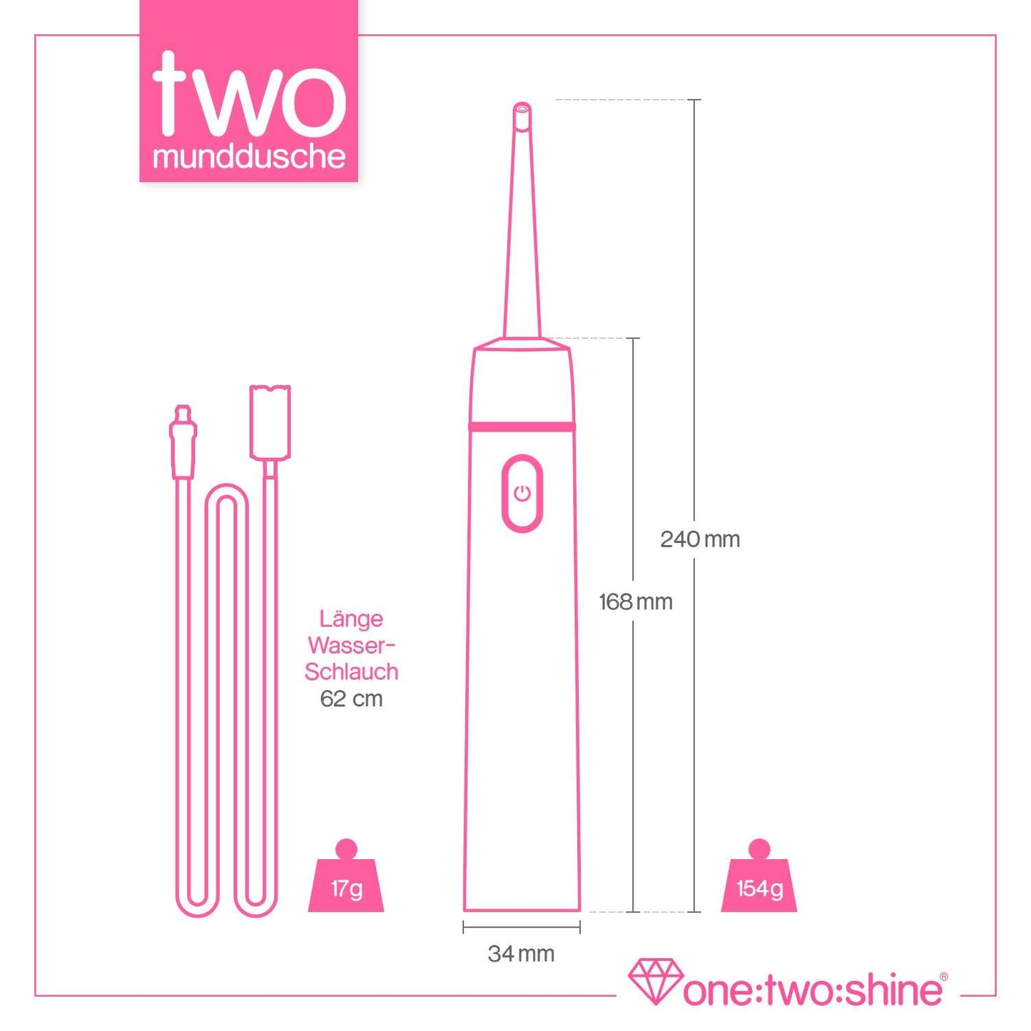 Munddusche TWO Hot-Pink